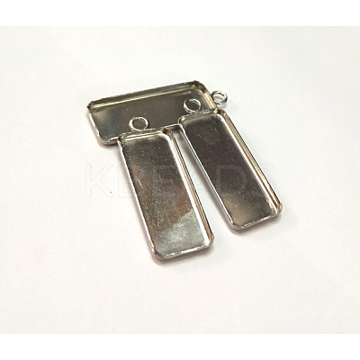 Tarnish Resistant 304 Stainless Steel Pendant Cabochon Settings STAS-I069-36-1