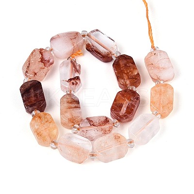 Natural Hematoid Quartz/Ferruginous Quartz Beads Strands G-C098-A28-01-1