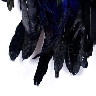 Handmade Eye & Tree of Life Woven Net/Web with Feather Wall Hanging Decoration HJEW-K035-06-1