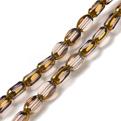 Electroplate Opaque Color Glass Beads Strands EGLA-Q127-A01-02-1