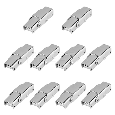 10Pcs 201 Stainless Steel Watch Band Clasps STAS-DC0015-89-1