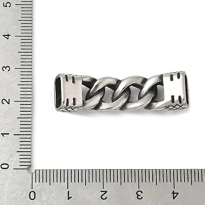 304 Stainless Steel Twisted Chain Connector Charms STAS-Z147-11AS-04-1