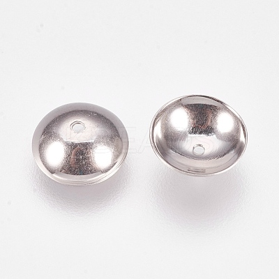Non-Tarnish Apetalous 201 Stainless Steel Bead Caps STAS-L205-13C-1