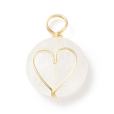Natural Quartz Crystal Pendants PALLOY-JF01751-02-1