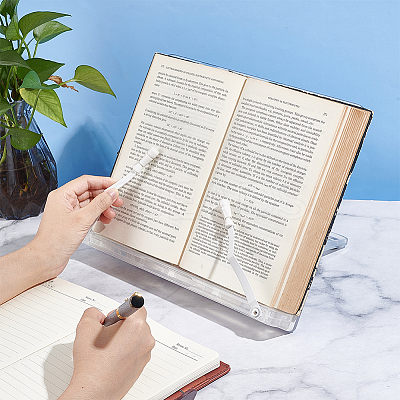 Foldable Rectangle Acrylic Desktop Display Stands ODIS-WH0038-46-1