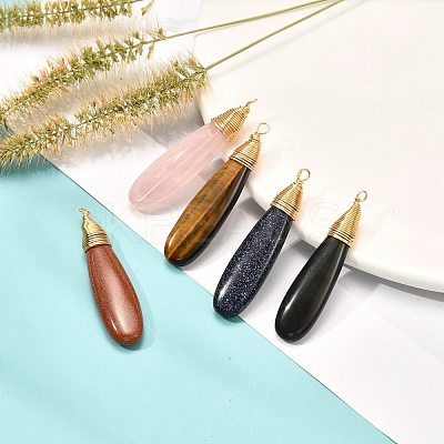 Natural & Synthetic Mixed Stone Pendants PALLOY-JF00893-1