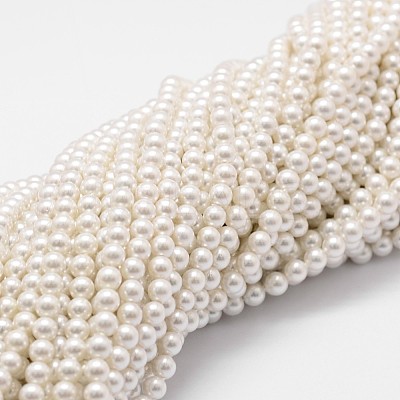 Shell Pearl Beads Strands BSHE-L025-01-6mm-1