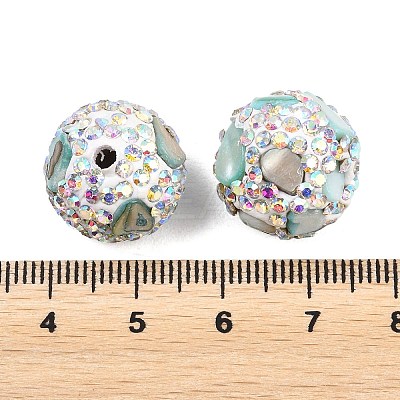 Handmade Polymer Clay Rhinestone Beads CLAY-H009-03A-1