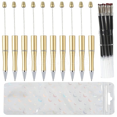 10Pcs ABS Plastic & Iron Ball-Point Pen AJEW-FS0001-41B-1