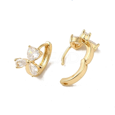 KC Gold Plated Brass Micro Pave Cubic Zirconia Hoop Earring EJEW-L271-11KCG-07-1