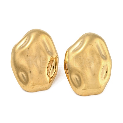 304 Stainless Steel Oval Stud Earrings for Women EJEW-U022-04G-1