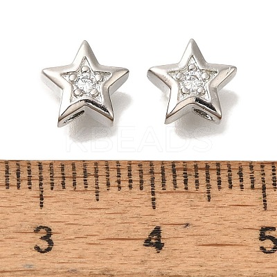 Brass Micro Pave Cubic Zirconia KK-Q001-05P-04-1