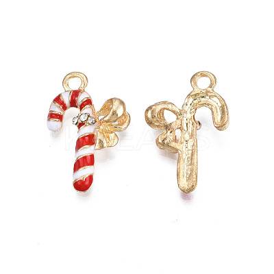 Rack Plating Alloy Enamel Pendants X-ENAM-N055-151B-1