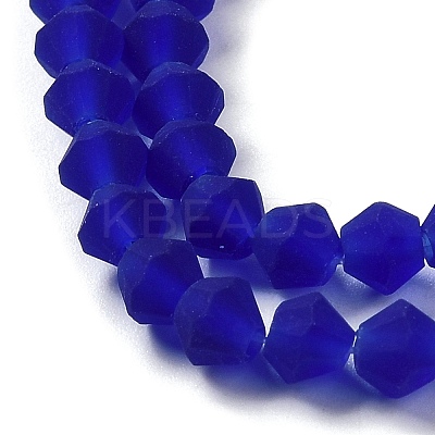 Imitate Austrian Crystal Frosted Glass Beads Strands EGLA-A039-T4mm-MD06-1