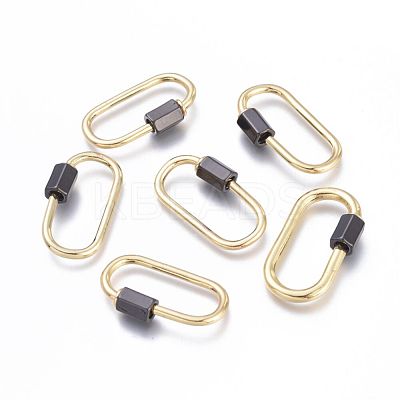 Brass Screw Carabiner Lock Charms KK-I673-05B-1