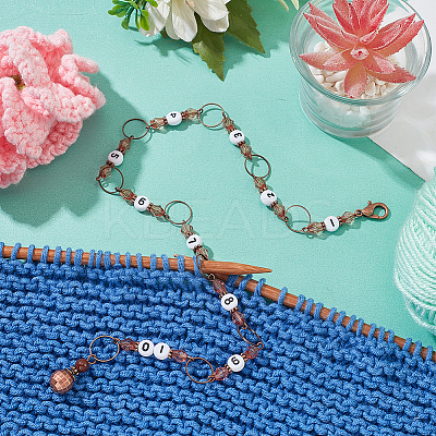 Knitting Row Counter Chains HJEW-PH01732-1
