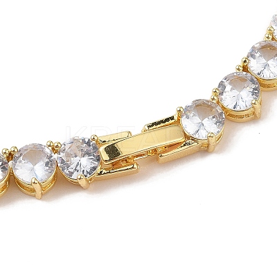Brass with Cubic Zirconia Link Bracelets BJEW-Q350-01G-1