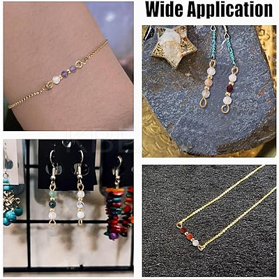 28Pcs 7 Styles Natural Gemstone Connector Charms HJEW-YW00201-1