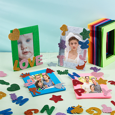 32Pcs Rectangle Wool Felt Frame Newborn Growth Milestone Blanket Photo Props Photo Frame DIY-CA0004-52-1