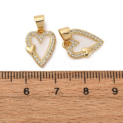Brass Micro Pave Cubic Zirconia Pendants KK-D390-25G-02-1