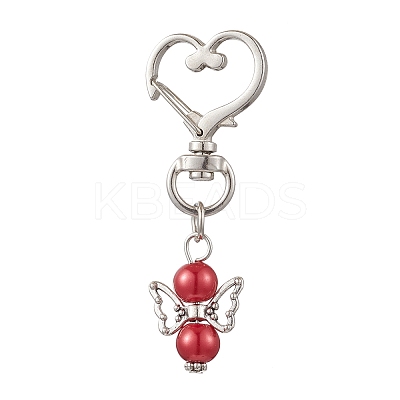 Angel Glass Pearl Pendant Decoration HJEW-JM02597-01-1