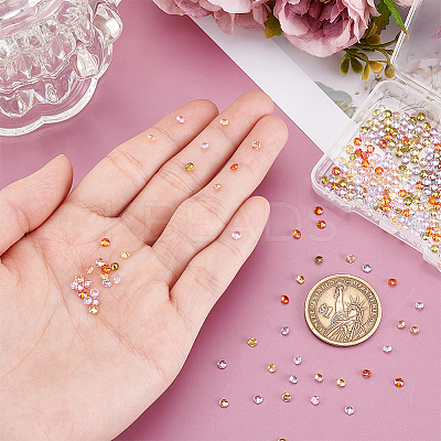 420Pcs 7 Colors Cubic Zirconia Cabochons ZIRC-PH0001-53-1