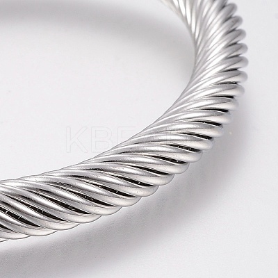 Tarnish Resistant 304 Stainless Steel Cuff Bangles Torque Bangles BJEW-H570-28P-1