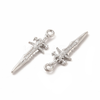 Rack Plating Alloy Pendants PALLOY-E025-22P-1