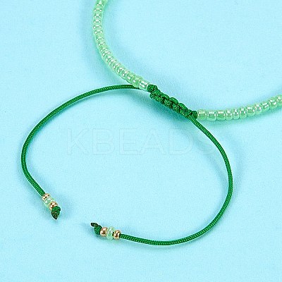 5Pcs 5 Colors Adjustable Nylon Cord Braided Bead Bracelets BJEW-SZ0001-24-1