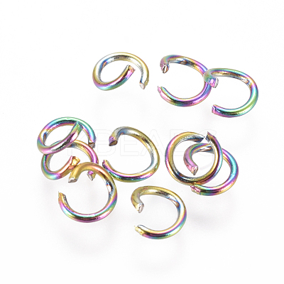 Ion Plating(IP) 304 Stainless Steel Open Jump Rings X-STAS-E475-01B-1