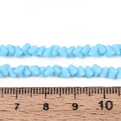 Frosted Opaque Glass Beads Strands GLAA-N017-4mm-18-1