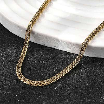 3MM 304 Stainless Steel Wheat Chain Necklaces for Men LS-STAS-V011-03D-G-1