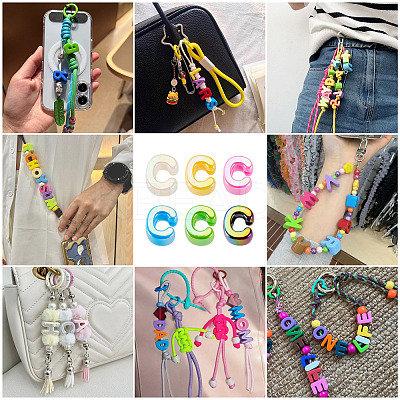 20Pcs UV Plating Opaque Acrylic European Beads OACR-TADJ0001-16C-1