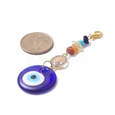 Evil Eye Lampwork Pandant Decorations HJEW-JM01001-03-1