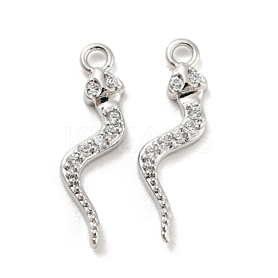 Brass Micro Pave Cubic Zirconia Pendants KK-E090-03P-1