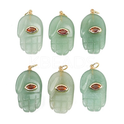 Natural Green Aventurine Pendants G-Z134-05A-1