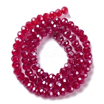 Baking Electroplate Glass Beads Strands LS-DGLA-A039-J6MM-B02-1