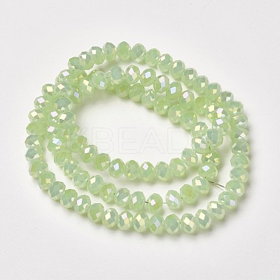 Electroplate Glass Beads Strands EGLA-A034-J6mm-T03-1