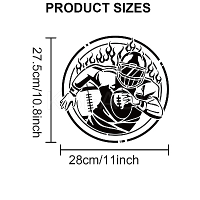 1Pc PET Hollow Out Drawing Painting Stencils DIY-MA0003-36A-1