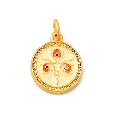 Rack Plating Alloy Enamel Pendants with Jump Ring ENAM-M048-27MG-B-1
