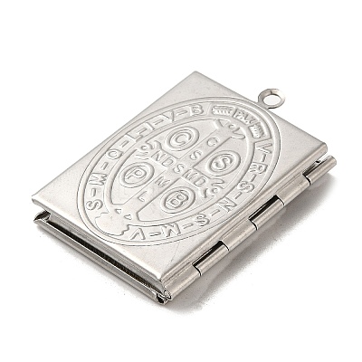 Tarnish Resistant 304 Stainless Steel Locket Pendants STAS-Q300-01A-P-1