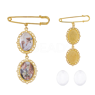 6Pcs Iron Brooch JEWB-FH00031-1