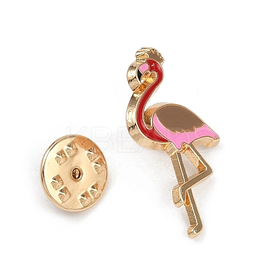 Flamingo Shape Enamel Pins JEWB-F039-06-1