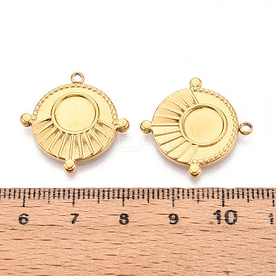 304 Stainless Steel Pendant Cabochon Settings STAS-T065-93G-1