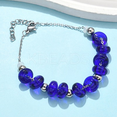 304 Stainless Steel Cable Chain Bracelets BJEW-Z123-01P-1