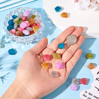 180Pcs 6 Colors Transparent Acrylic Beads OACR-TA0002-66-1