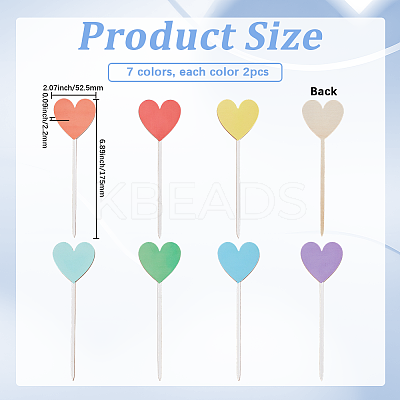 14Pcs Wooden Picks for Vase Decorations AJEW-SP0004-71C-1