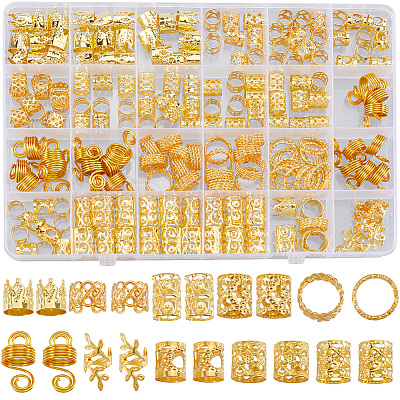 DIY Alloy Hair Dreadlocks Braiding Kits DIY-WH20010-18G-1