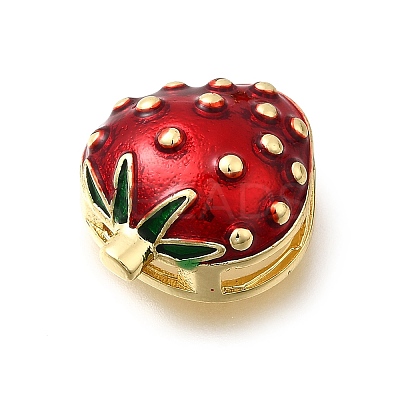 Brass Enamel Slide Charms KK-Z125-15B-G-1