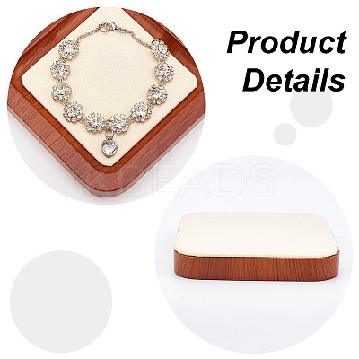 Square Wood Jewelry Plate AJEW-WH0401-71A-1
